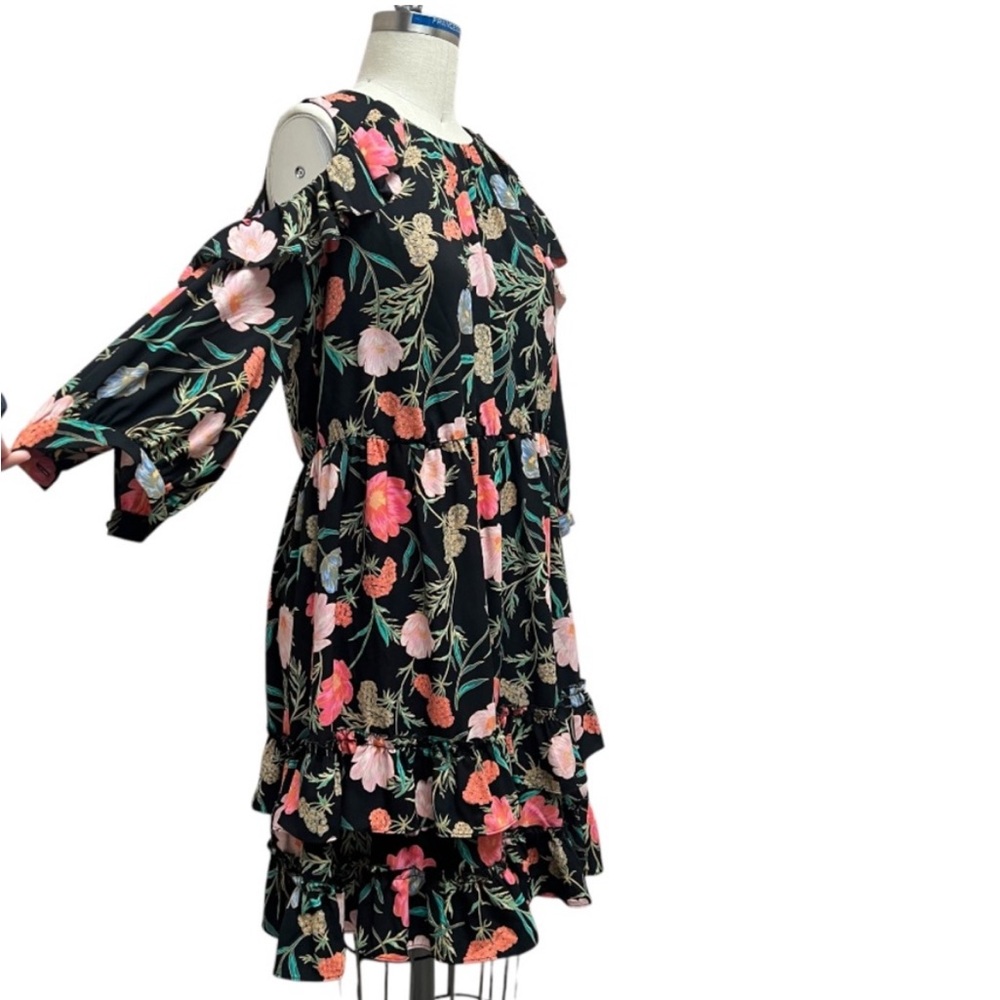 Kate Spade Cold Shoulder Blossom Floral Dress - Picture 3 of 9